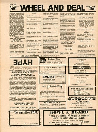 THE EAST VILLAGE OTHER #1-8 (NY: October 1965-March 1966).