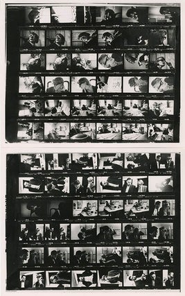 Item #41233 Two 8x10 b/w photographs of Kodak contact sheets, each one printing 36 frames...