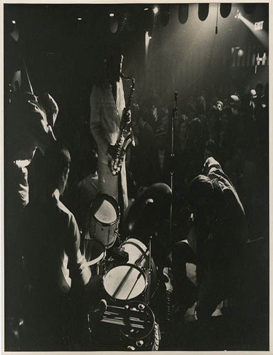 Item #41241 Two b/w photographs by Graham Keen from the first of Steve Stollman&rsquo;s Spontaneous Underground events at the Marquee Club, January 30, 1966. SPONTANEOUS UNDERGROUND.