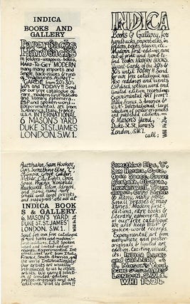 An uncut sheet of all four versions of the flyer (c. summer 1966).