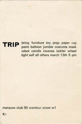 Item #41253 TRIP. Marquee Club (March 13, 1966). SPONTANEOUS UNDERGROUND