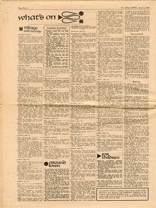 THE VILLAGE VOICE Vol. XI, No. 25 (NY: April 7, 1966).