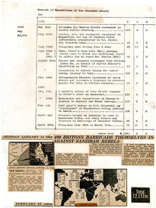 THE LONG HAIR TIMES. A collection comprising the original artwork for The Long Hair Times, the pre-publication flyer announcing it, an original typed notice from Indica Books, and a copy of the finished publication (March/April 1966).