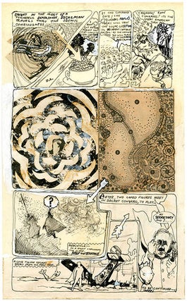 THE LONG HAIR TIMES. A collection comprising the original artwork for The Long Hair Times, the pre-publication flyer announcing it, an original typed notice from Indica Books, and a copy of the finished publication (March/April 1966).