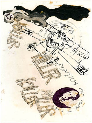 THE LONG HAIR TIMES. A collection comprising the original artwork for The Long Hair Times, the pre-publication flyer announcing it, an original typed notice from Indica Books, and a copy of the finished publication (March/April 1966).