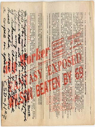 THE LONG HAIR TIMES. A collection comprising the original artwork for The Long Hair Times, the pre-publication flyer announcing it, an original typed notice from Indica Books, and a copy of the finished publication (March/April 1966).