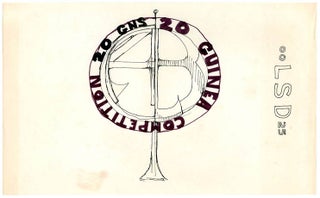 THE LONG HAIR TIMES. A collection comprising the original artwork for The Long Hair Times, the pre-publication flyer announcing it, an original typed notice from Indica Books, and a copy of the finished publication (March/April 1966).