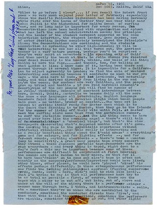THE LONG HAIR TIMES. A collection comprising the original artwork for The Long Hair Times, the pre-publication flyer announcing it, an original typed notice from Indica Books, and a copy of the finished publication (March/April 1966).