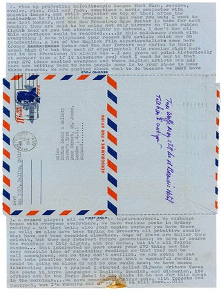 THE LONG HAIR TIMES. A collection comprising the original artwork for The Long Hair Times, the pre-publication flyer announcing it, an original typed notice from Indica Books, and a copy of the finished publication (March/April 1966).
