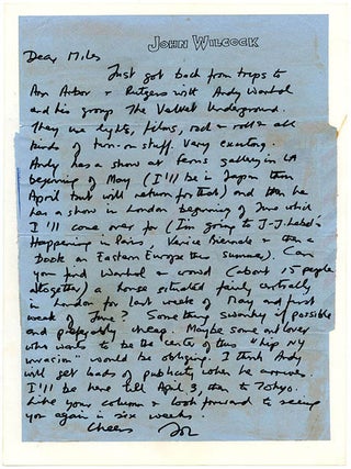 THE LONG HAIR TIMES. A collection comprising the original artwork for The Long Hair Times, the pre-publication flyer announcing it, an original typed notice from Indica Books, and a copy of the finished publication (March/April 1966).