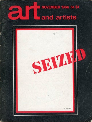 Three advertisements published in ART AND ARTISTS, Volume 1, #7-9 (London: October-December, 1966).