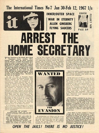 INTERNATIONAL TIMES #1-32 (London: Lovebooks Ltd., October 14, 1966 - May 31, 1968). Newspaper, broadside and poster formats.