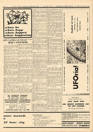 INTERNATIONAL TIMES #1-32 (London: Lovebooks Ltd., October 14, 1966 - May 31, 1968). Newspaper, broadside and poster formats.