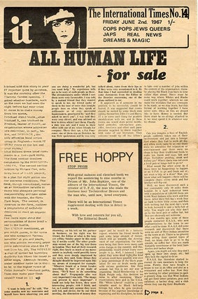 INTERNATIONAL TIMES #1-32 (London: Lovebooks Ltd., October 14, 1966 - May 31, 1968). Newspaper, broadside and poster formats.
