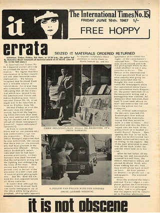 INTERNATIONAL TIMES #1-32 (London: Lovebooks Ltd., October 14, 1966 - May 31, 1968). Newspaper, broadside and poster formats.