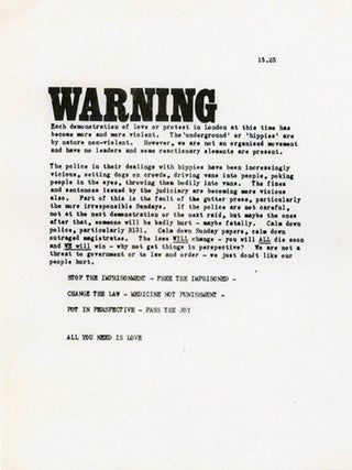 INTERNATIONAL TIMES #1-32 (London: Lovebooks Ltd., October 14, 1966 - May 31, 1968). Newspaper, broadside and poster formats.