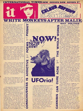 INTERNATIONAL TIMES #1-32 (London: Lovebooks Ltd., October 14, 1966 - May 31, 1968). Newspaper, broadside and poster formats.