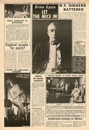 INTERNATIONAL TIMES #1-32 (London: Lovebooks Ltd., October 14, 1966 - May 31, 1968). Newspaper, broadside and poster formats.