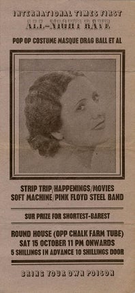 Item #41283 An original numbered ticket announcing Pink Floyd and Soft Machine at...