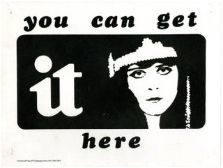 Item #41284 A window sign announcing ‘You Can Get It Here’, designed for display in...