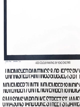 Unfinished Paintings & Objects by Yoko Ono.