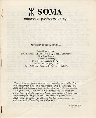 A collection of documents issued by SOMA, the drug research project founded in London by Steve Abrams that campaigned for cannabis law reform.