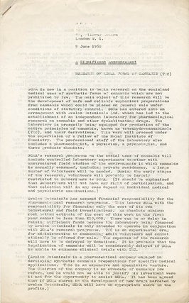 A collection of documents issued by SOMA, the drug research project founded in London by Steve Abrams that campaigned for cannabis law reform.