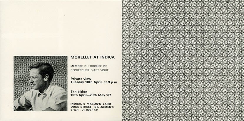 MORELLET AT INDICA. Private View Invitation