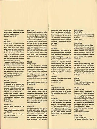 THE ANTI-UNIVERSITY OF LONDON. Course Catalogue - Spring Quarter.